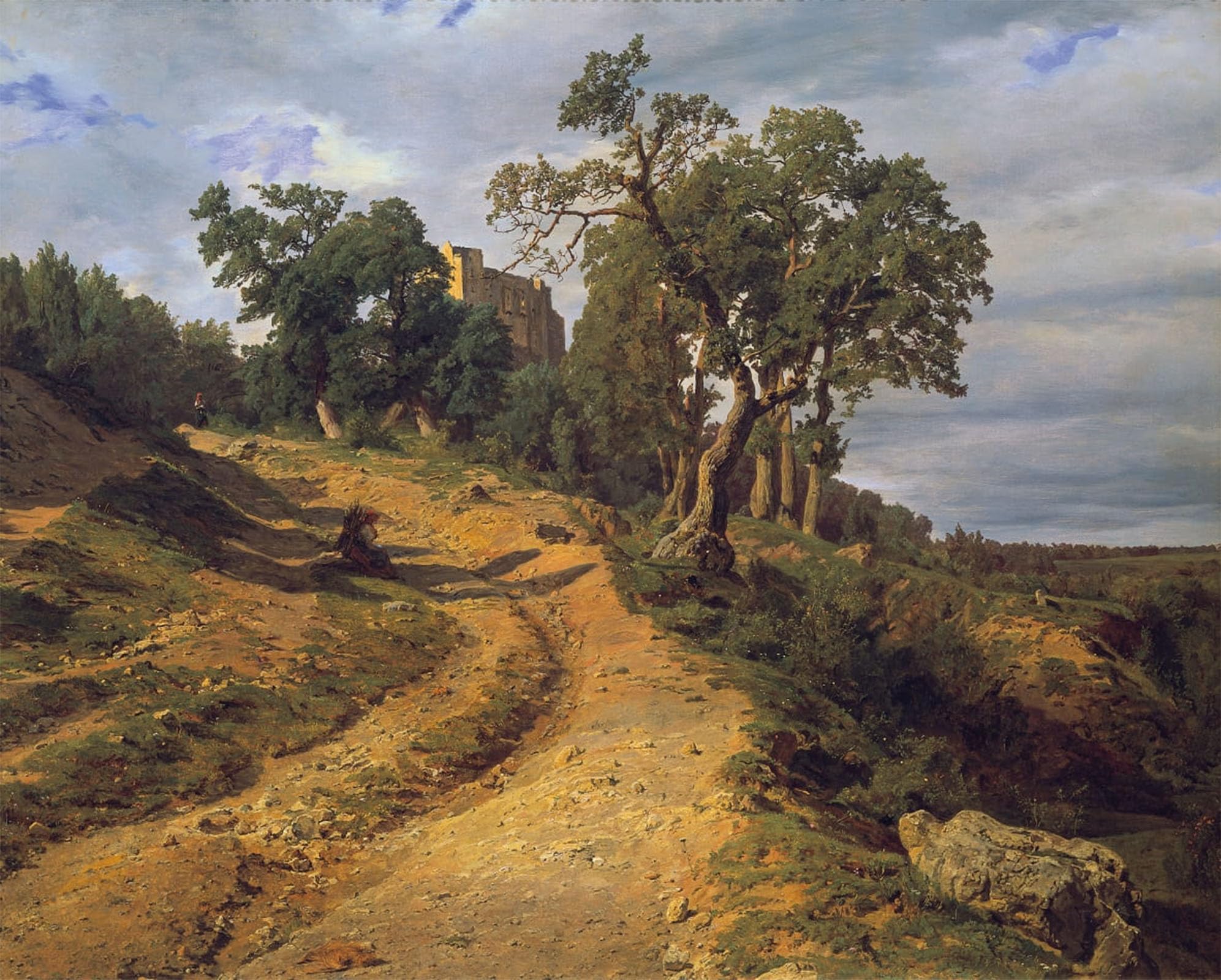 ARTXLXXBN Famous Painting Art Wall Decor Abstract Art Picture the Ruin Liechtenstein Near Mödling by Ferdinand Georg Waldmuller Animal Pictures for Home Decor 60x90cm
