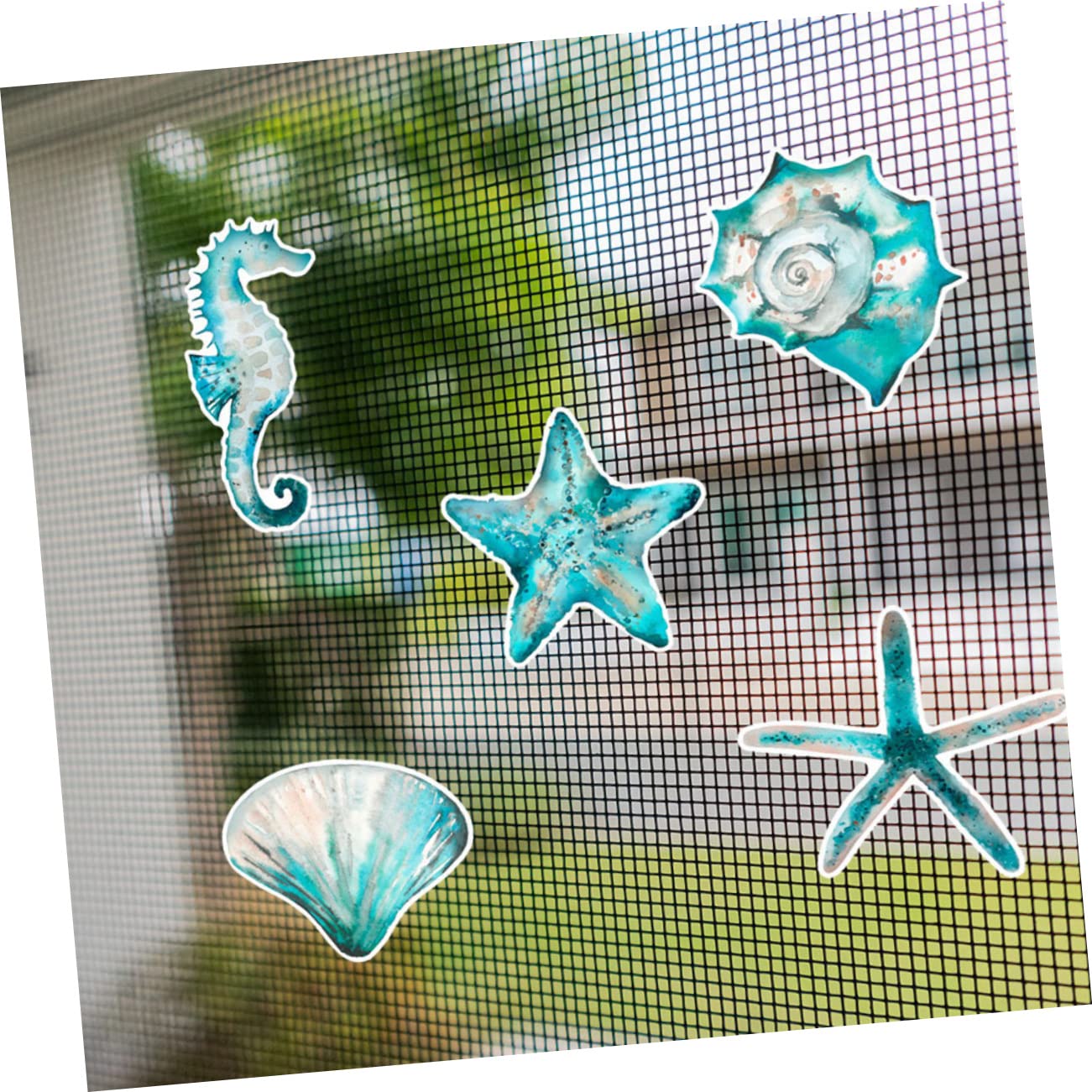 Amosfun 4 Juegos Adhesivos Anticolisión Estrella De Mar Adhesivos Decorativos Calcomanías De Ventana Pegatinas De Pájaros Para Ventanas Pegatinas Magnéticas Pastas Anticolisión 10 Uds * 4