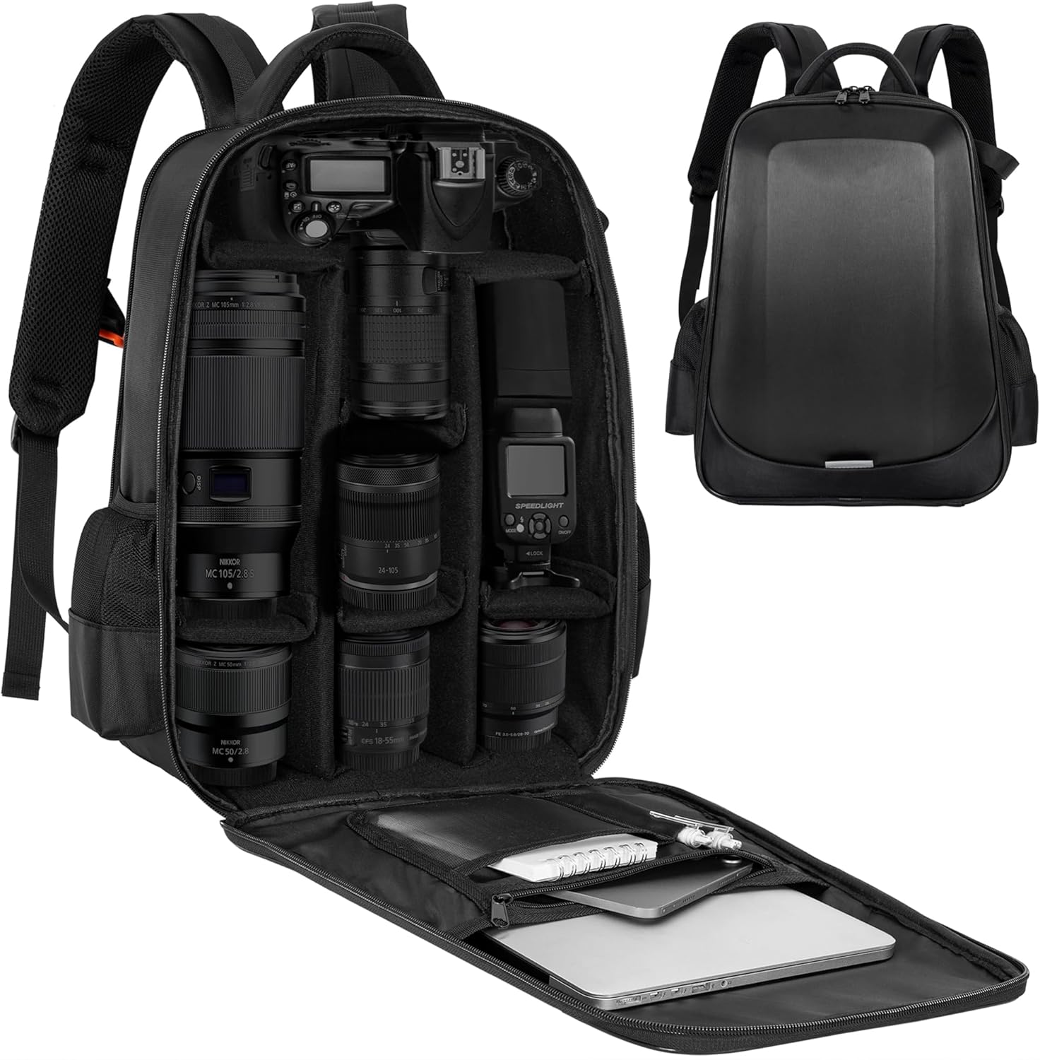 TORIBIO Camera Hard Shell Backpack, Hard Case Photography Backpack with