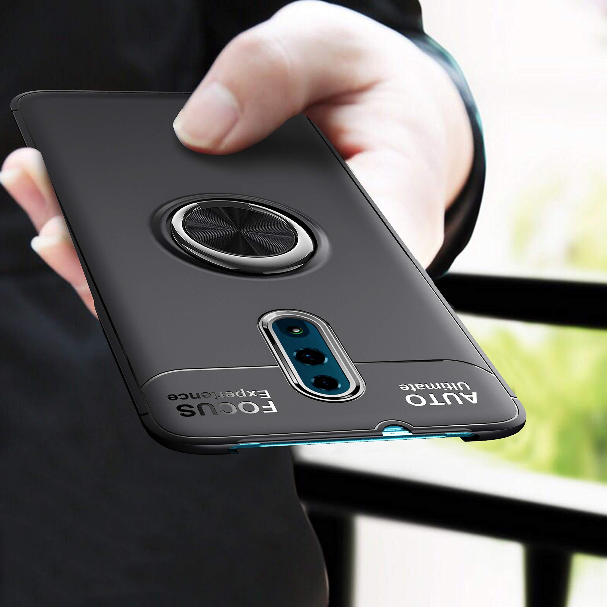 SORAKA Custodia per OPPO A73 4G con anello in metallo,Custodia morbida