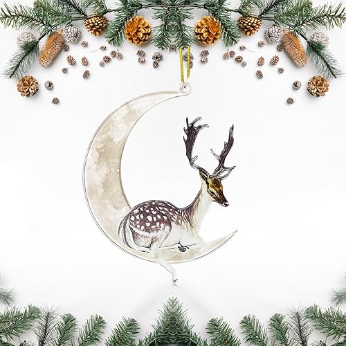 Adornos de animales para árbol de Navidad, exquisito adorno acrílico de doble impresión para decoración de árbol de Navidad, decoración de sala de
