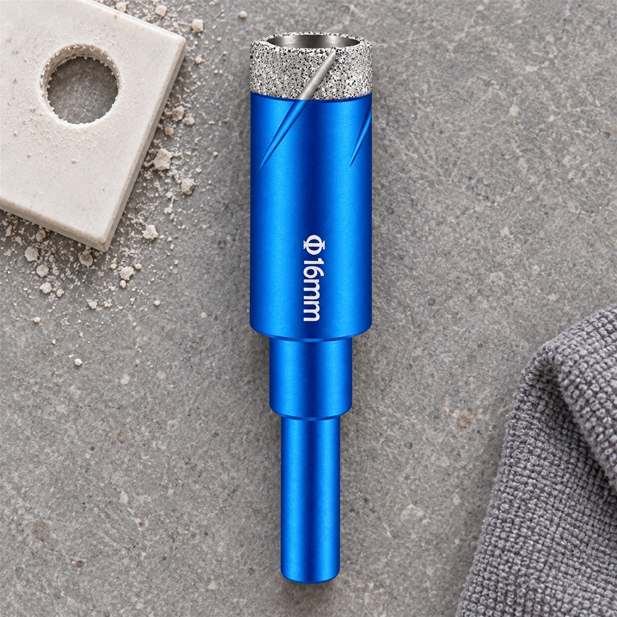 Dry Diamond Core Drill Bit for Tile, Marble and Granite, Hole Cutting Accessory for Kitchen and Bathroom Renovation
