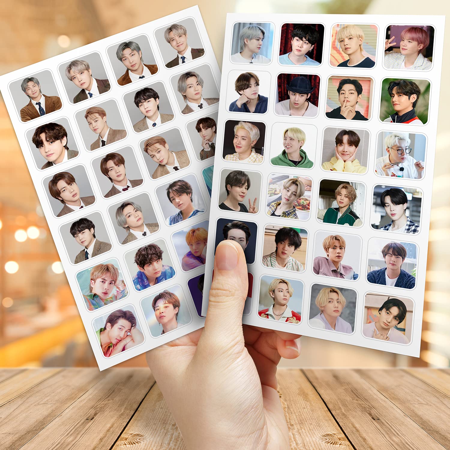 NS Trading BTS Festa 2021 Stickers Set of 4 Sheets (96 Stickers), Vinyl-Self-Adhesive