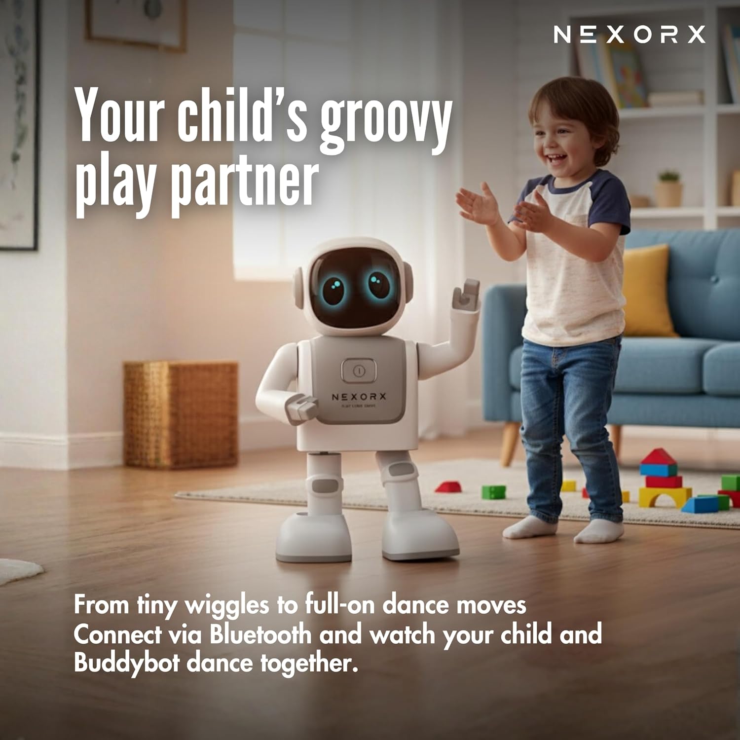 Dancing Robot Speaker Toys for Kids & Adults, Portable Bluetooth Speaker with LED Lights, Intimate Companion, Programmable Interactive Robot Toys with iOS & Android APP Remote