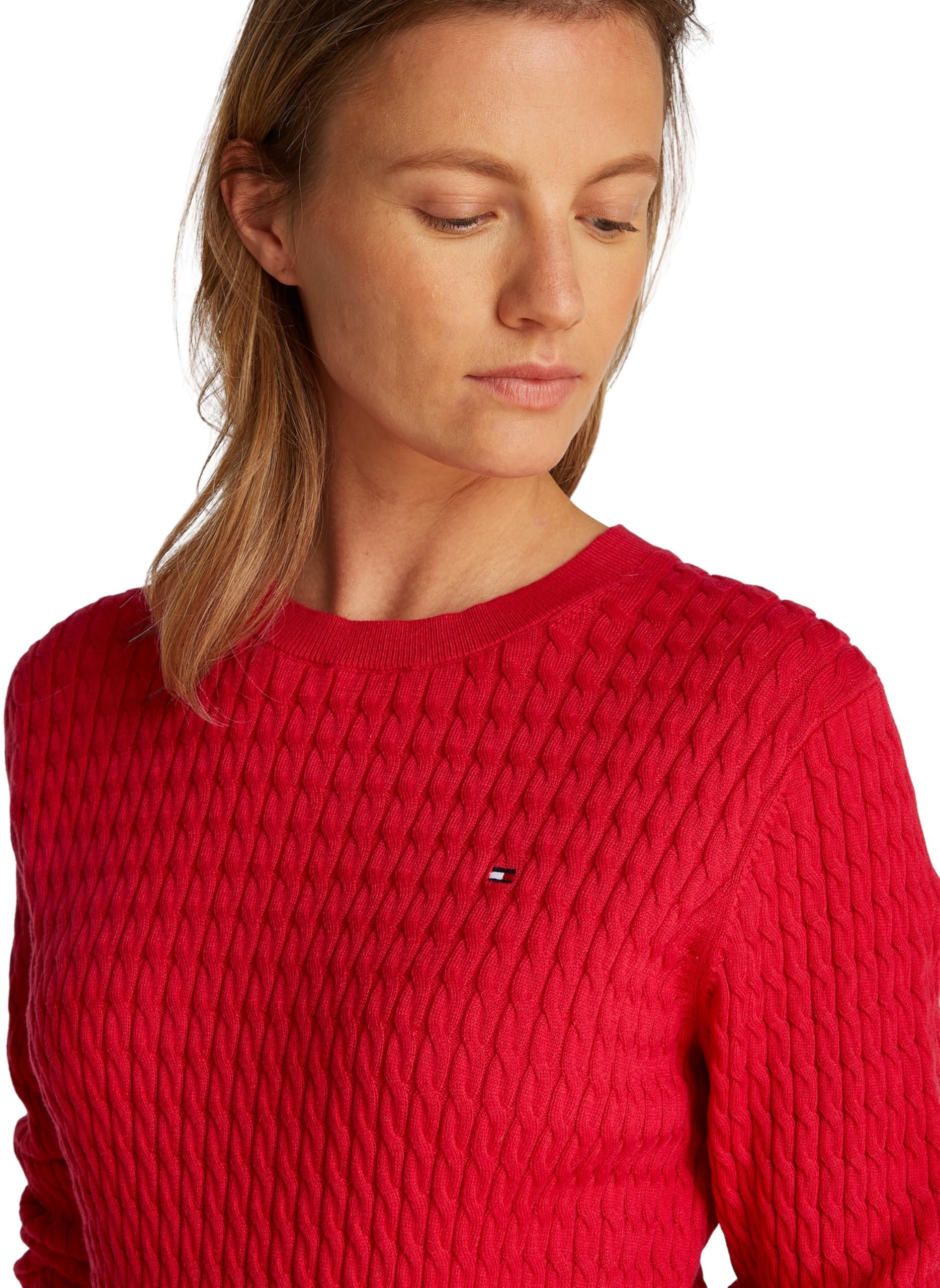 Tommy Hilfiger Sweter pullover Kobiety Co Cable C-nk Ls Sweater Ww0ww44993