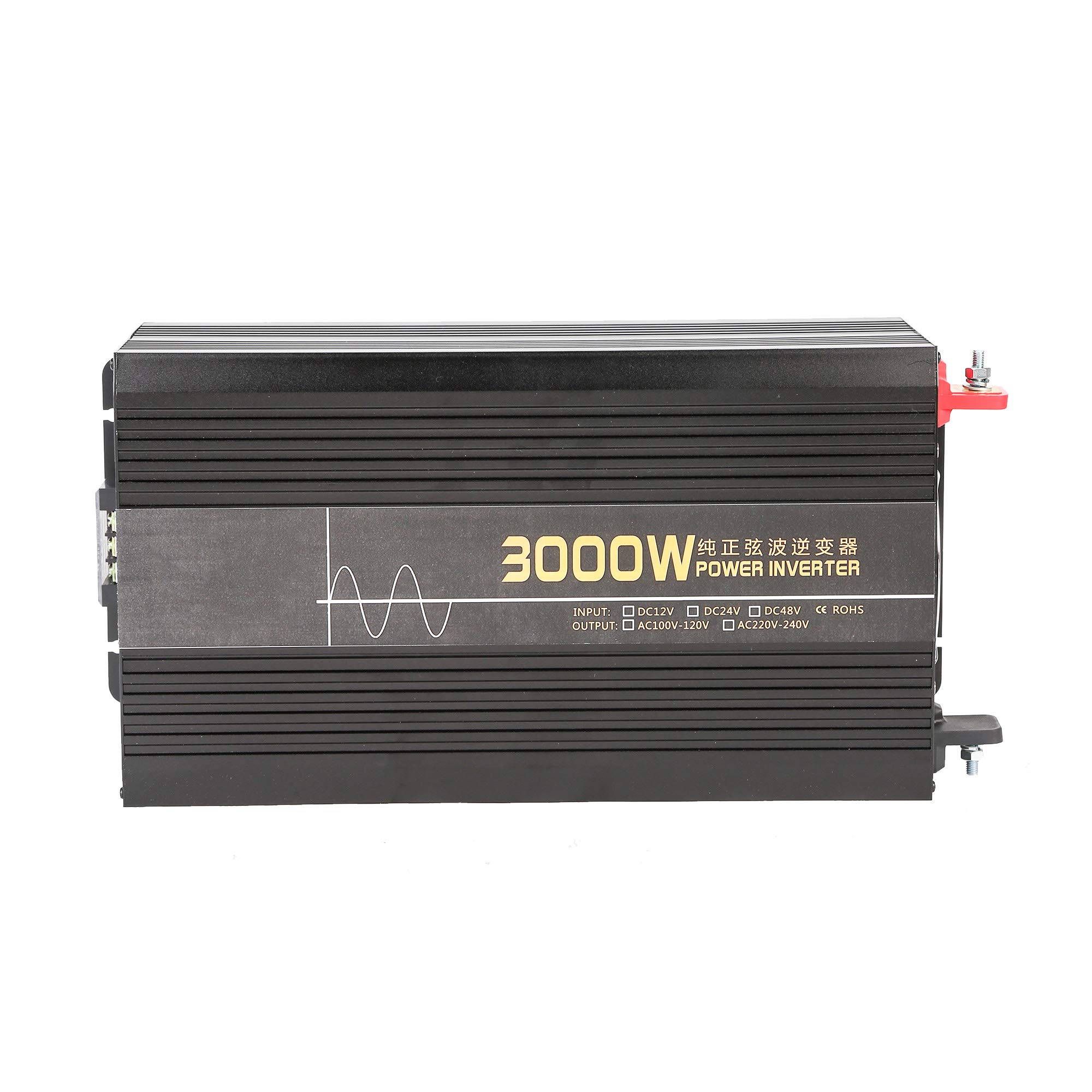 Reiner Sinus-Wechselrichter, 3000 Watt 12 V / 24 V DC Bis 110 V / 220 V, Mit Zwei Wechselstromsteckdosen Und USB-Anschluss Für Notfälle Im Wohnmobil-Solarsystem,Dc 12v