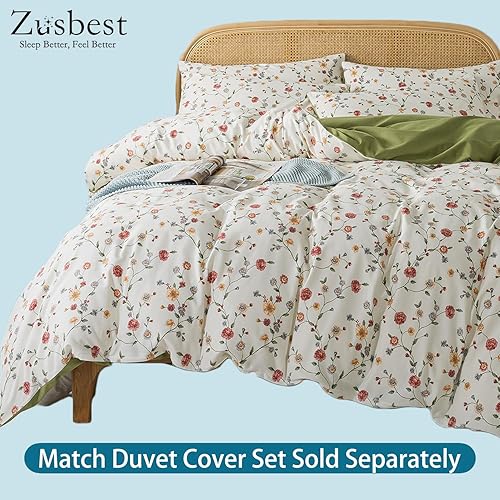 Miniatura 6 de Juego de sábanas de tamaño King de 100 % algodón percal, color blanco hueso, cepilladas para mayor suavidad, sábanas de franela de lujo