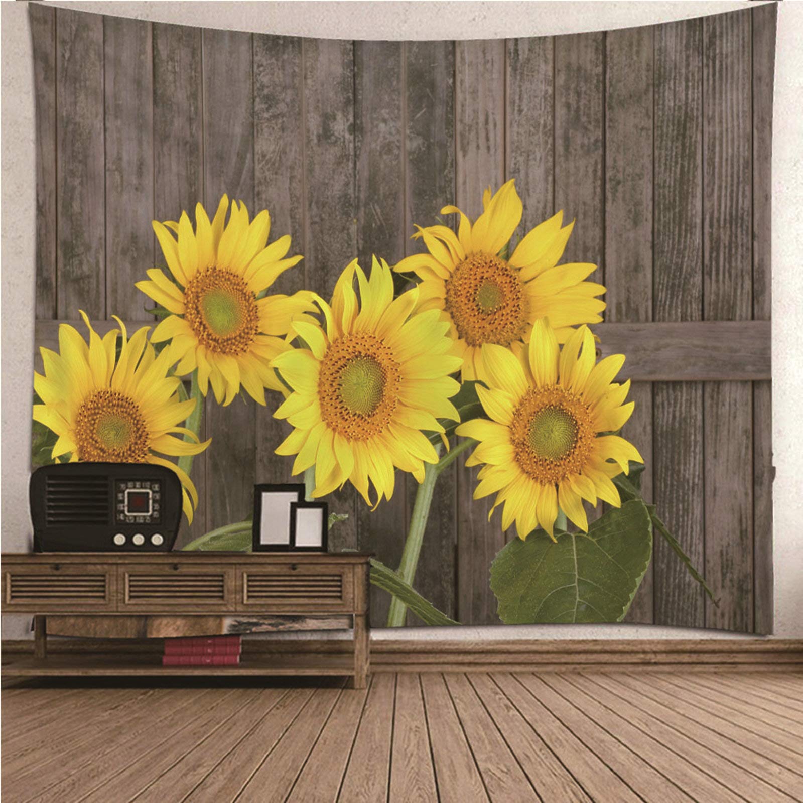 Tapiz de pared de girasol amarillo para dar luz y vida a tu salón de 150x130 cm