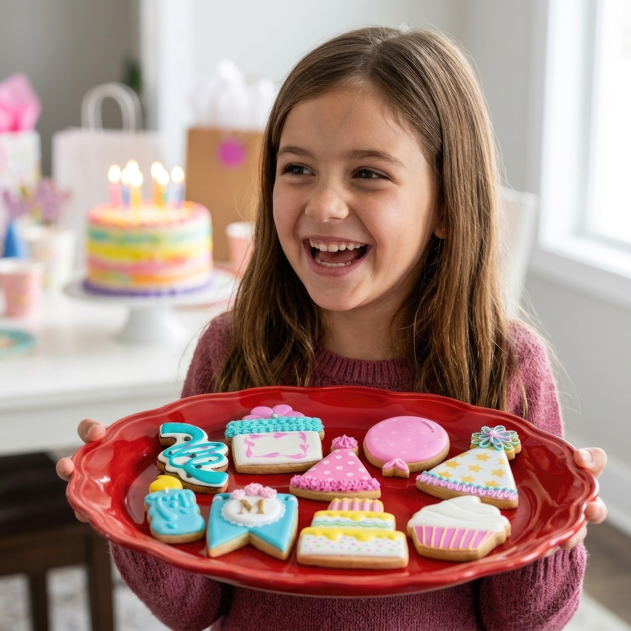 Ann Clark Cookie Cutters - Juego de 9 cortadores de galletas de cumpleaños