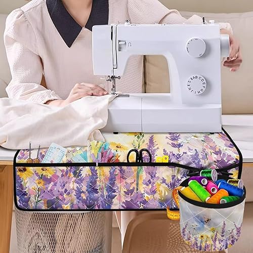 Miniatura 145 de Tapetes para máquina de coser de girasol y colibrí para mesa con bolsillos, para máquinas de coser de Acción de Gracias, alfombrillas para reducir