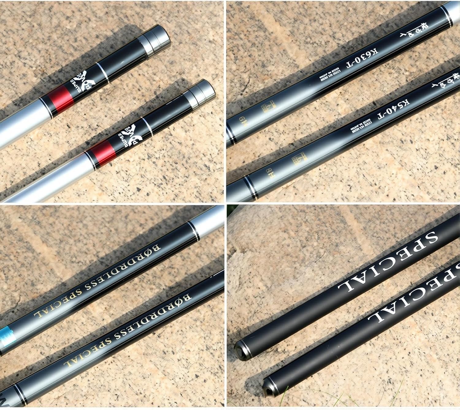 Canna da Pesca telescopica in Carbonio Ultraleggera e Super Rigida, da 3,6 m a 9 m, per la Pesca con l'amo, Ideale per Lunghe sessioni di Pesca(9m)