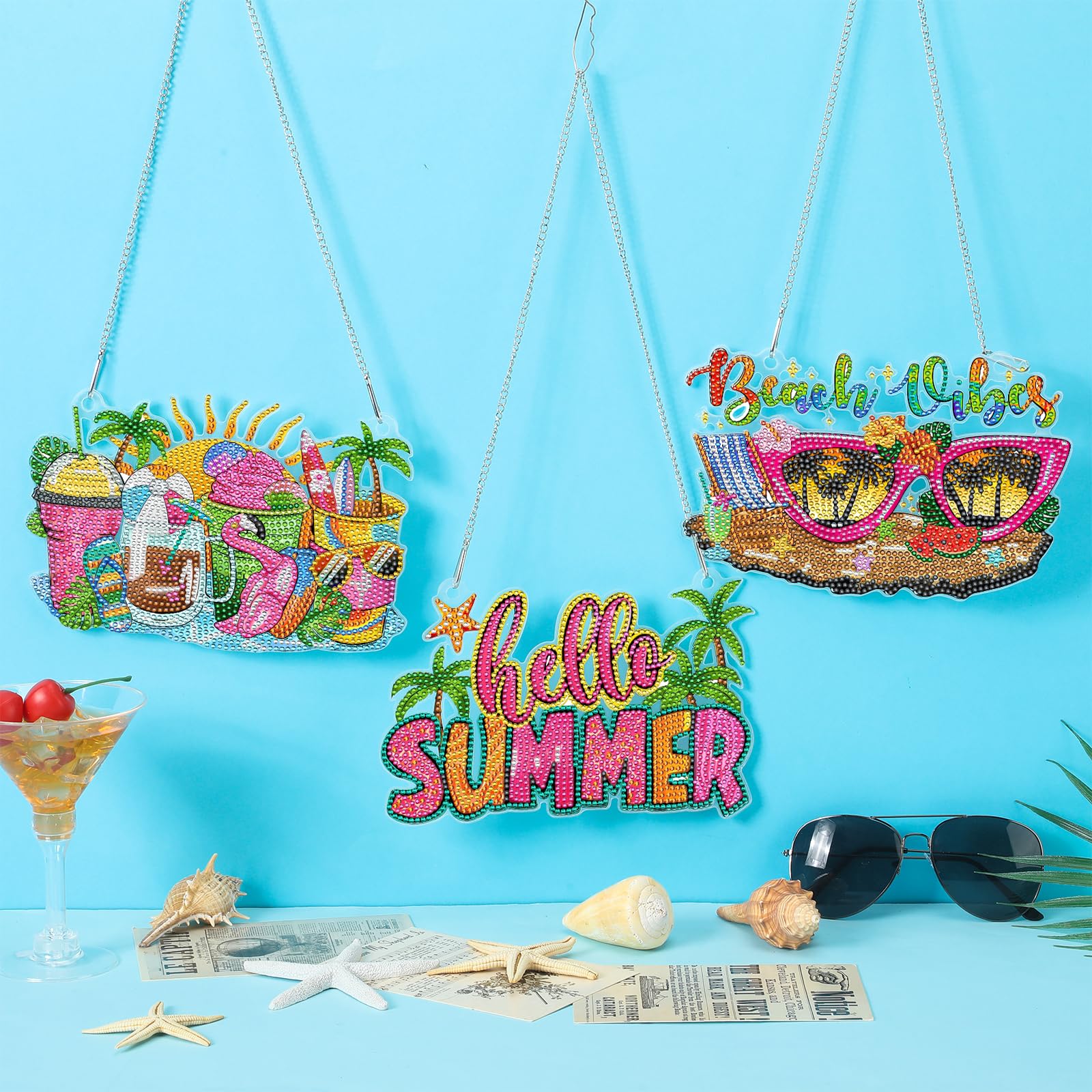Amazon.com: Burbell 3 Pcs Diamond Summer Beach Painting Kits