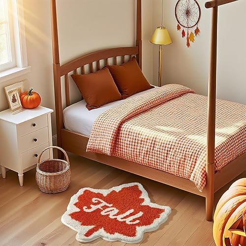 Miniatura 7 de DEXDE Alfombras de baño de otoño de 24 x 26 pulgadas, absorbentes, antideslizantes, lavables a máquina, bonitas alfombras de baño para baño, con
