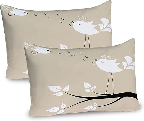 Miniatura 36 de Ambesonne Juego de 2 fundas de almohada de voleibol, escenario de 2 mujeres que compiten en un campo deportivo, deportes saludables, artículo