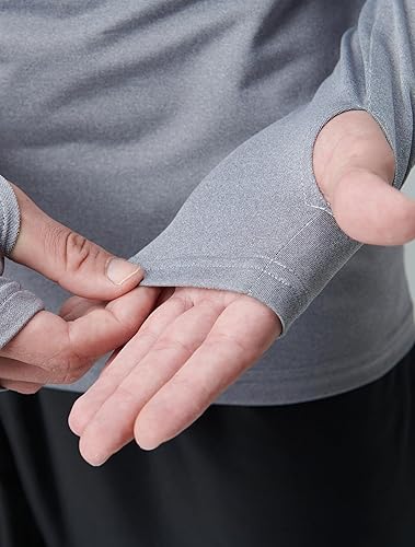 Miniatura 5 de Paquete de 3 camisas de manga larga para hombre con cremallera activa de secado rápido, para correr, ciclismo, gimnasio, tops a granel