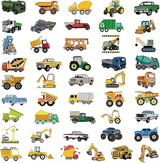 KINBOM 100pcs Kids Stickers, Transportation Vehicle Stickers Vehicles Puffy Stickers Car Stickers Truck Stickers Transportation Stickers for Children DIY Crafts Party Supplies (Airplane, Train, Helico