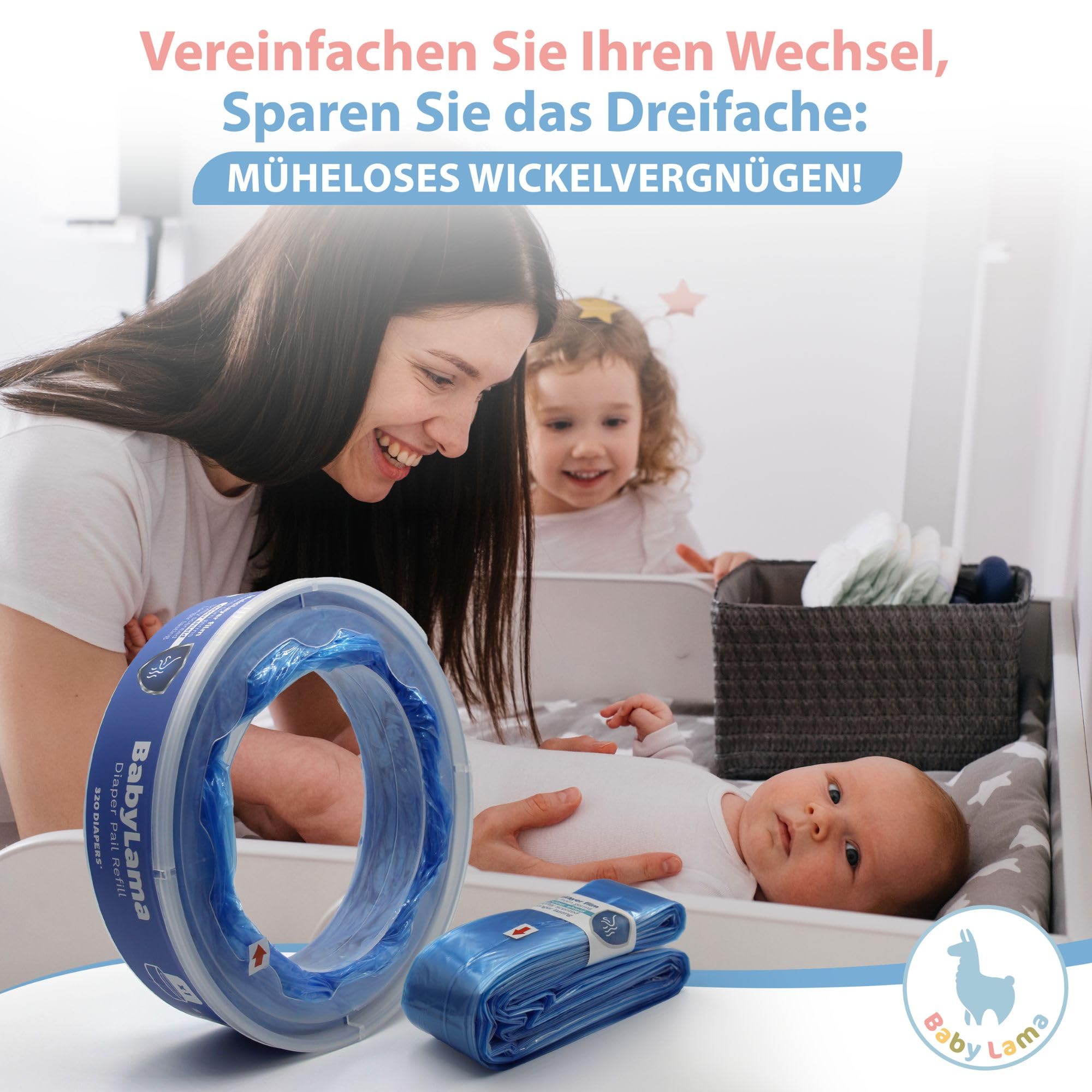 20 Stück Nachfüllfolie für Windeleimer-Nachfüllkassetten, kompatibel mit Angelcare, Litter Locker, Littycat und Spross