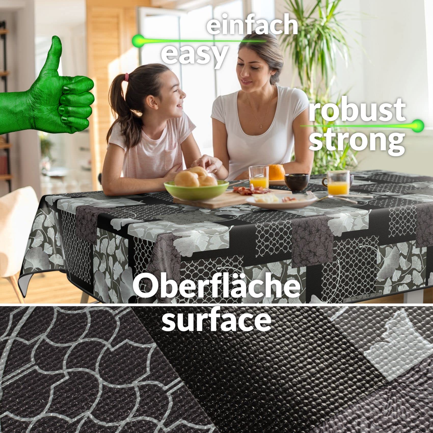 Mantel Tela Mesa Navideño Navidad Ovalado Fin Año 152x213cm | Meses Sin