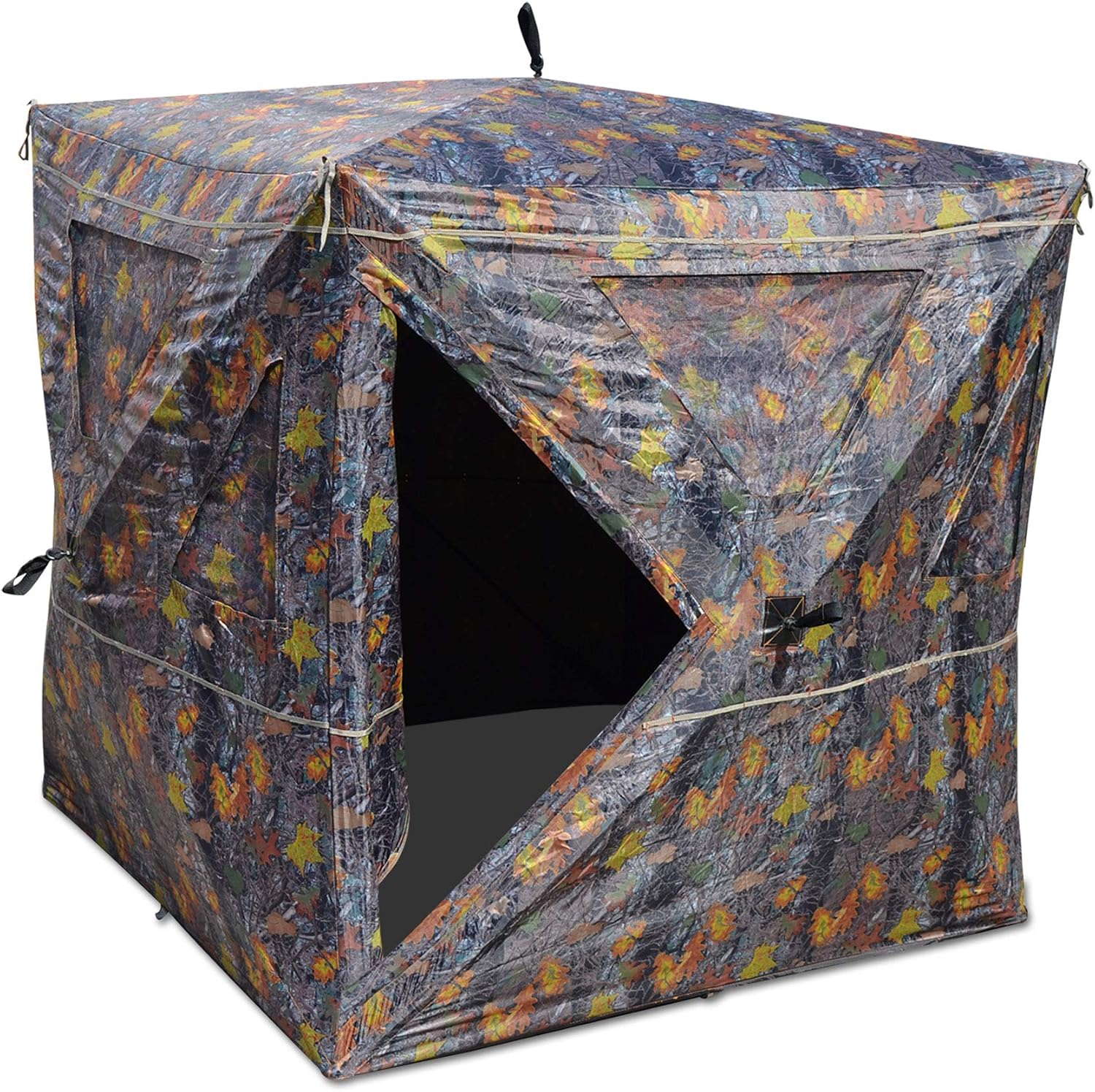 Strong Camel 2-3 Person Camouflage Hunting Blind Ground Deer Archery Outhouse Camo Hunting Shooting Bowhunting Tent