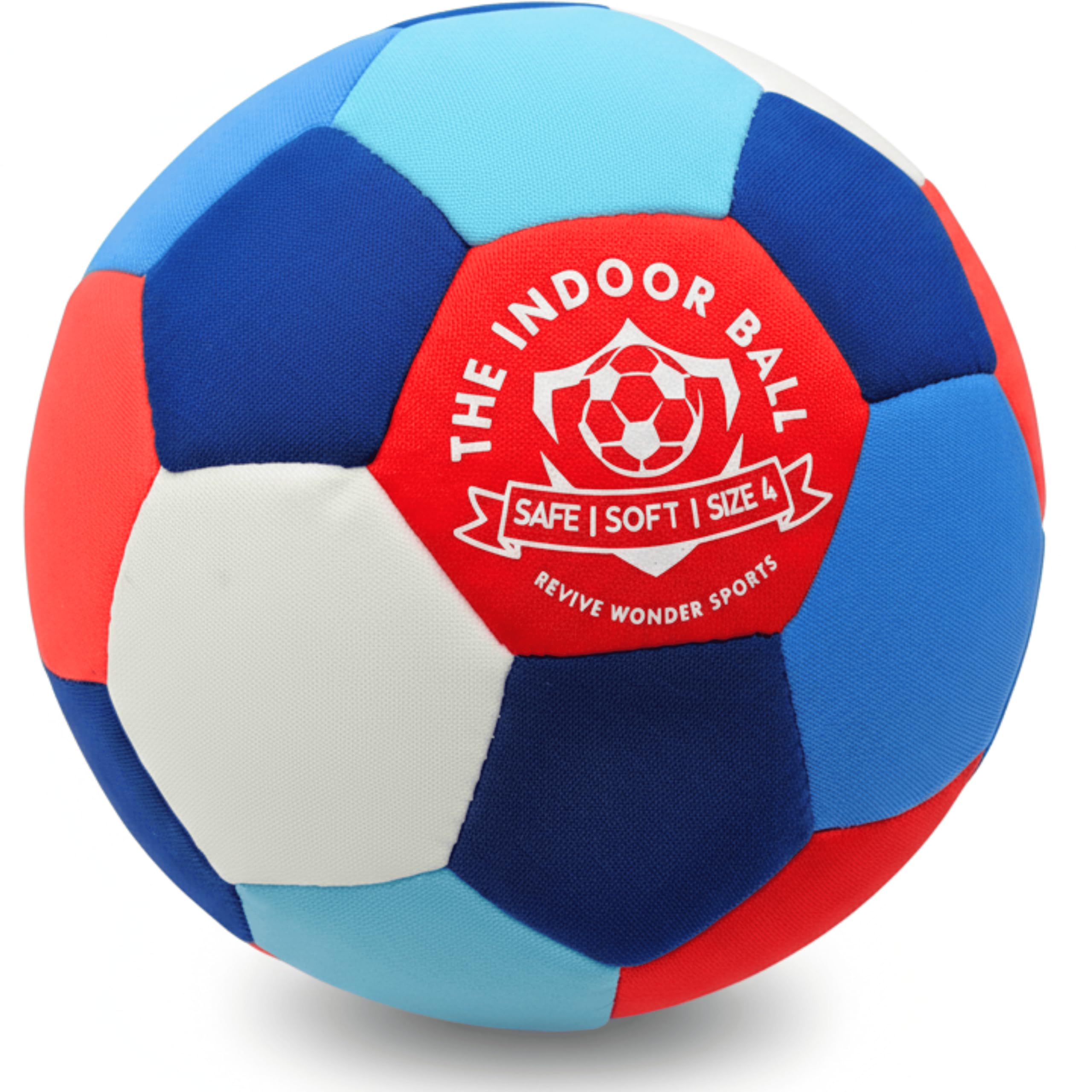 The Indoor Ball | Soft & Safe Indoor Soccer Ball, Size 4 | Essential Soft Ball for Silent Dribble, Juggling, Training | Fun Silent Soccer for Girls Boys and Young at Heart