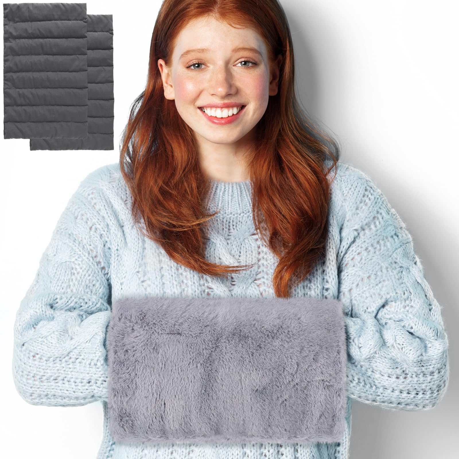 Drydiet 1 Pack Microwavable Therapy Hand Muff Microwavable Hand Heating Pad with Washable Cover 13x7 Heated Pad Muff for Arthritis Pain