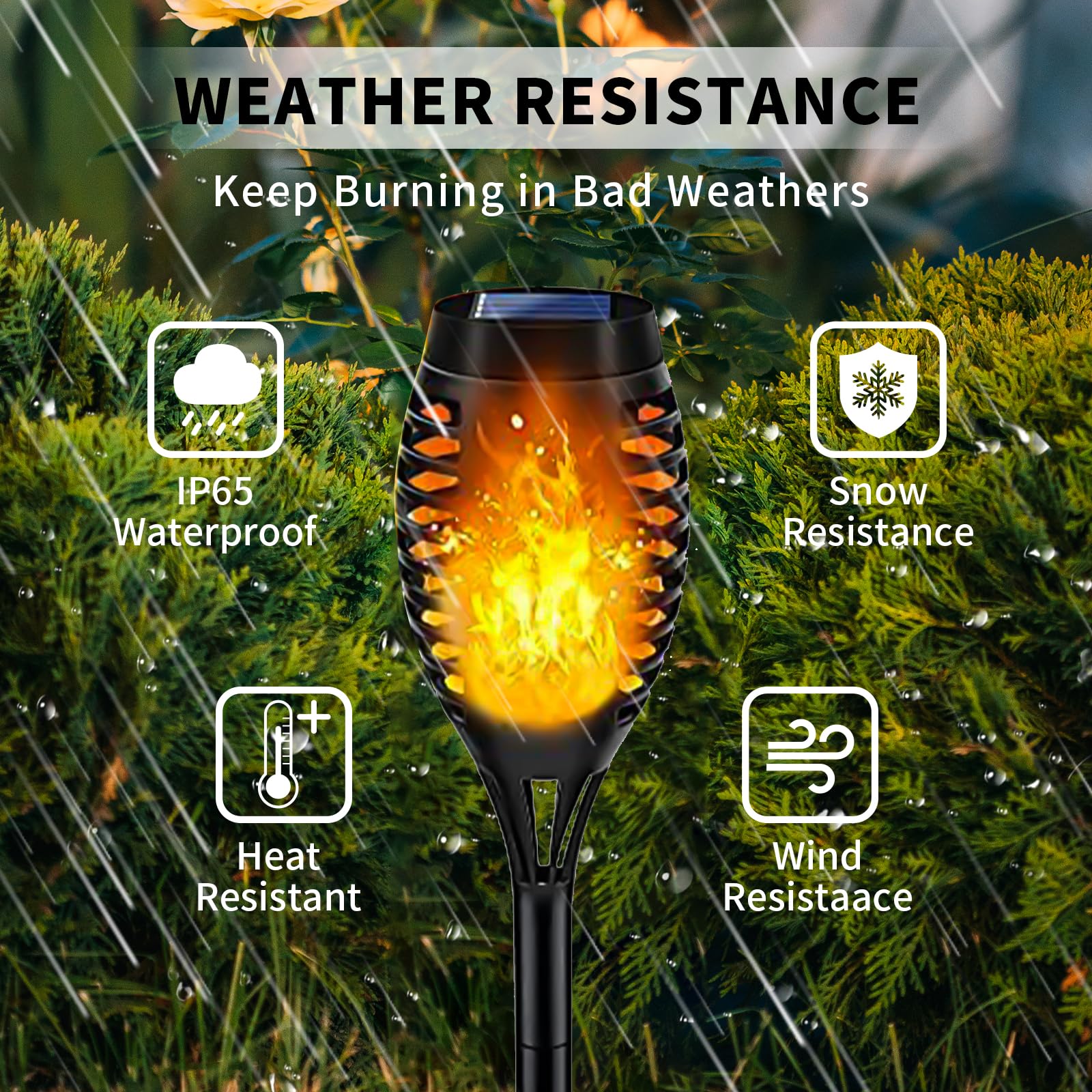 Swingers Solarleuchten für den Außenbereich, Solar-Taschenlampe mit flackernder Flamme, wasserdichte Gartenleuchten für den Außenbereich, Terrasse, Weg, Hof, Dekorationen (8 Stück)
