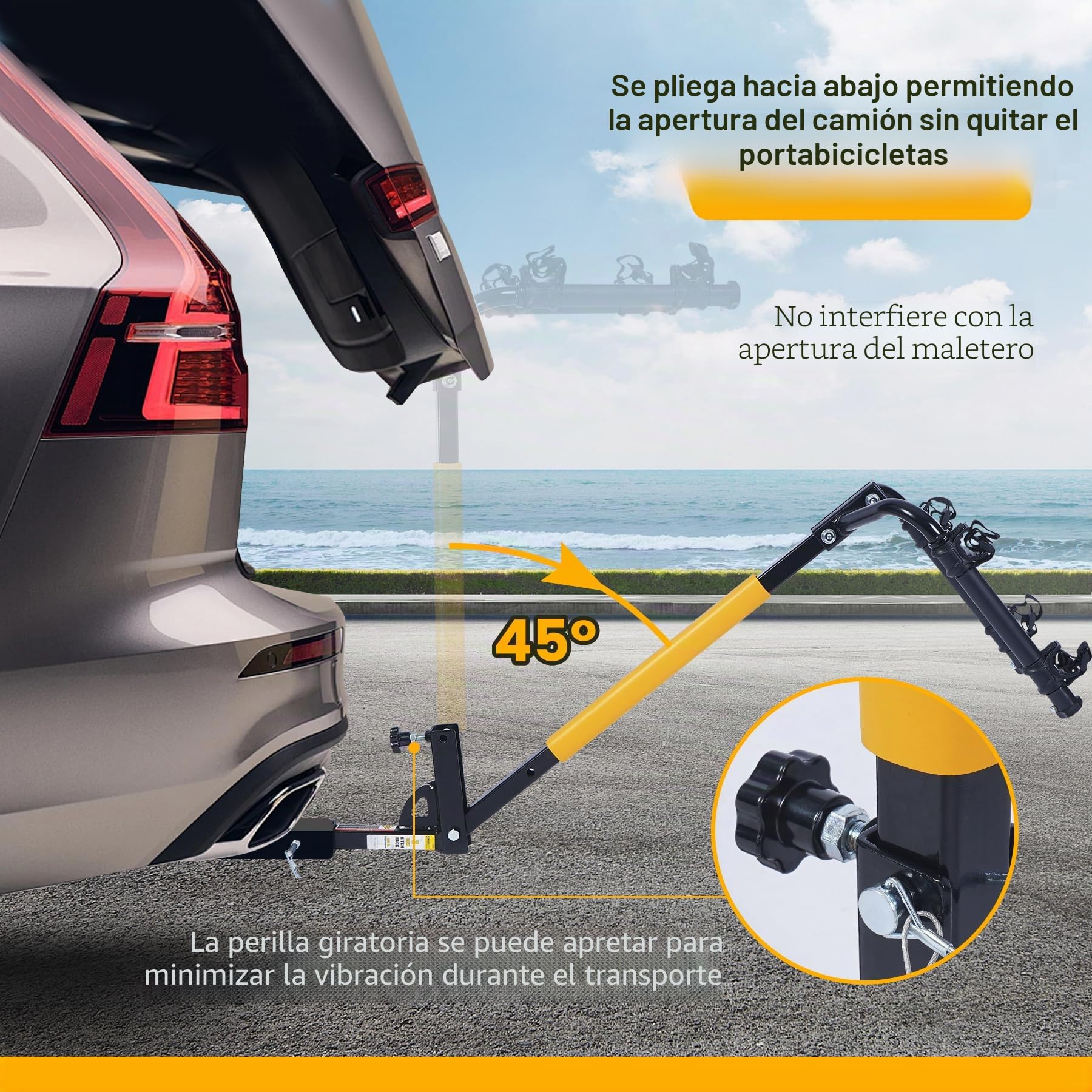 MaxxHaul 50025 - Soporte de Enganche para 2 Bicicletas, para Coches, Camiones, SUV, minivans (Capacidad de 100 Libras)