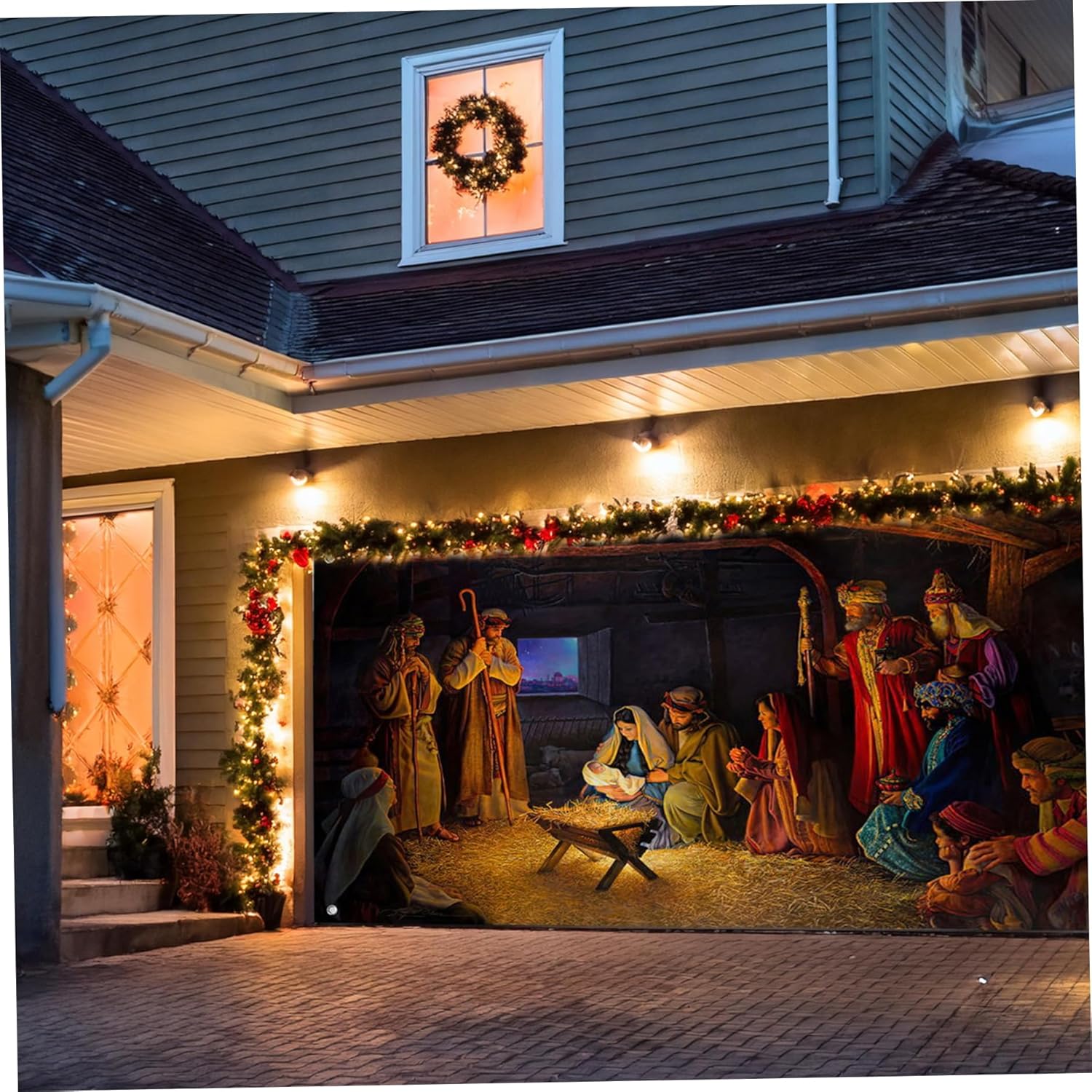 6Pcs Springed Garage Door Banner Clamps Garage Door Banner Clips with Installation Accessories Nylon Garage Door Banner Installation Clips for Halloween, Christmas