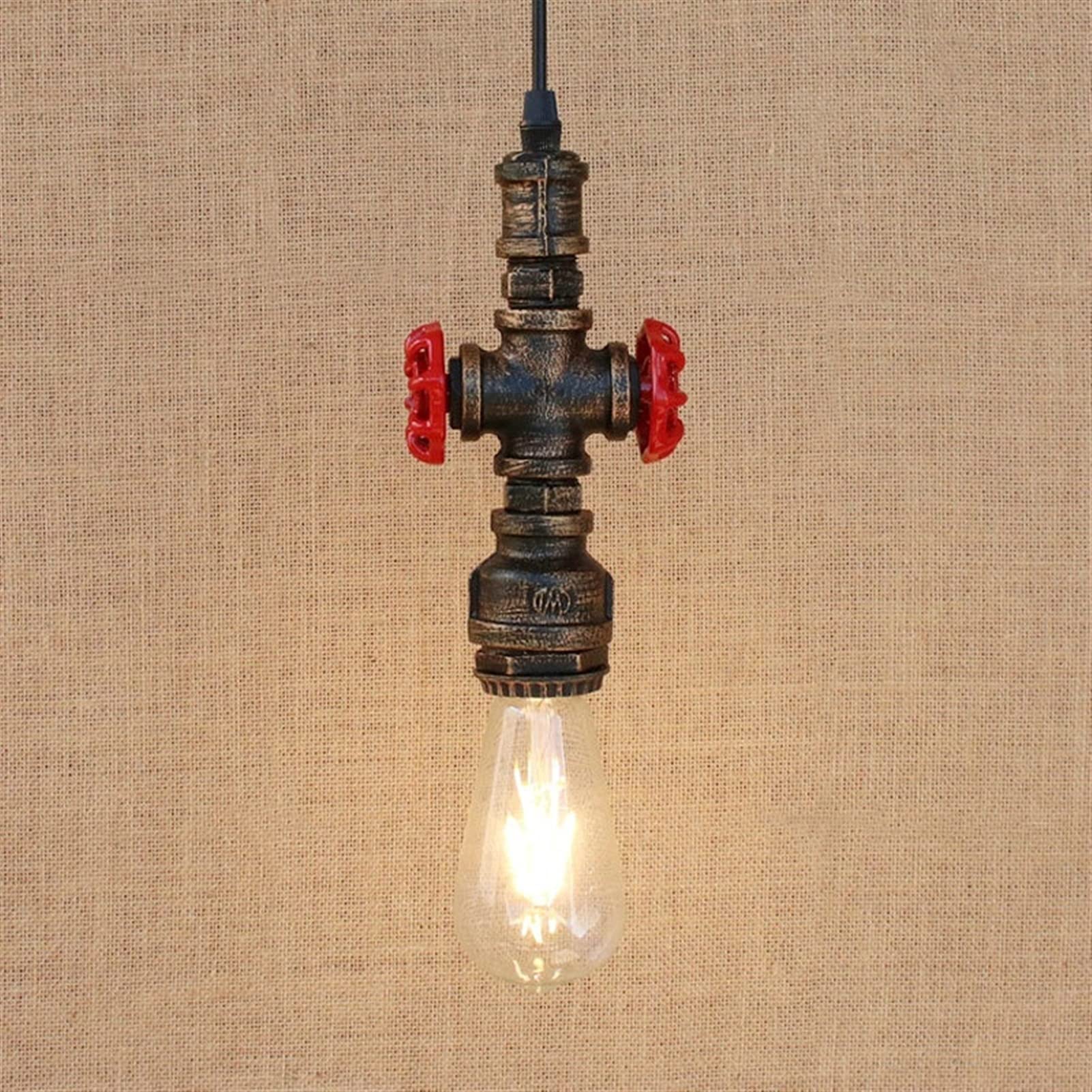 Suspension de lampe à eau rétro E27 lustre loft pièce-eau éclairage - 8