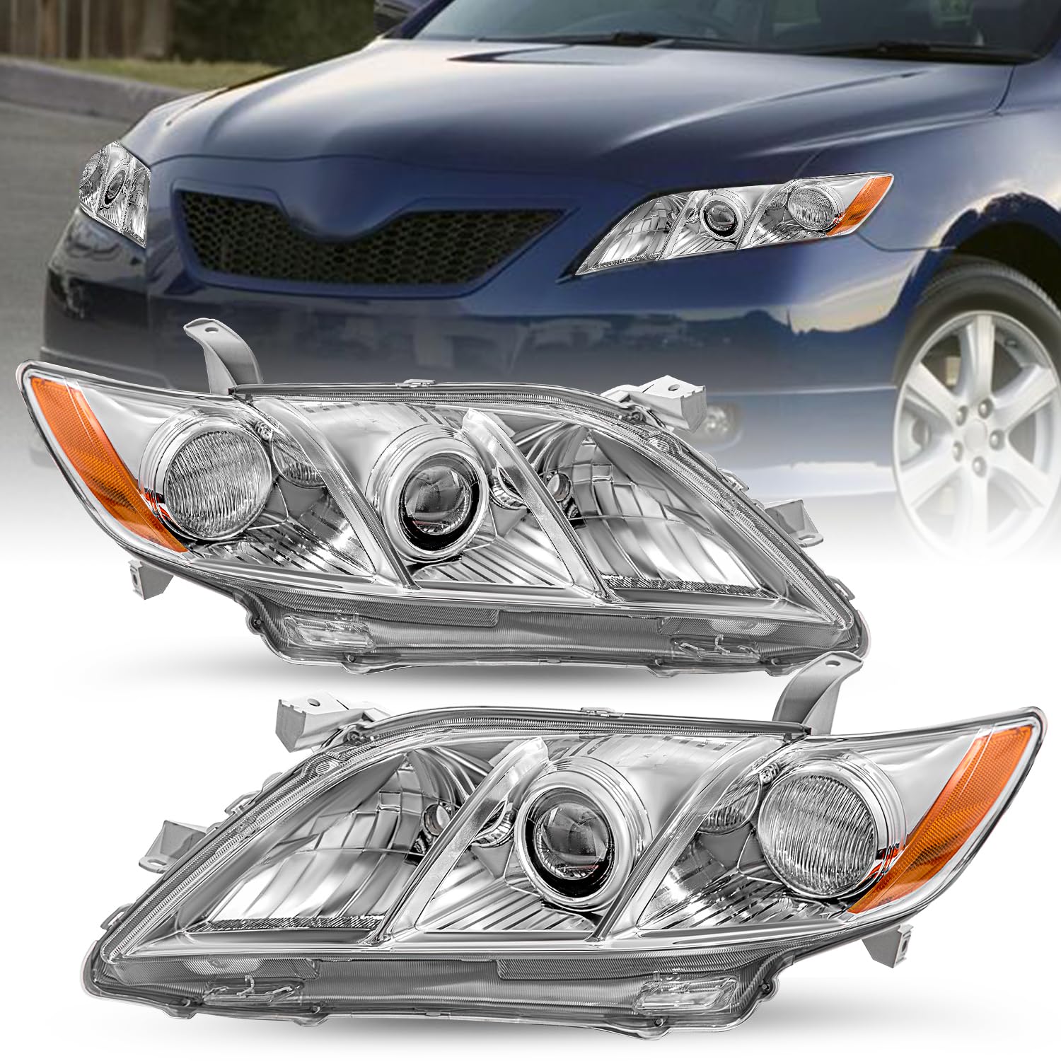 SOCKIR Chrome Headlight Assembly