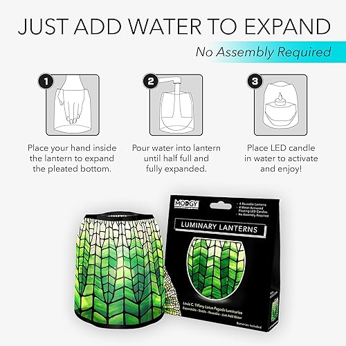Miniatura 4 de MODGY Faroles luminarios portavelas decorativo para interiores y exteriores, faroles para decoración de centros de mesa de boda, patio, paquete de