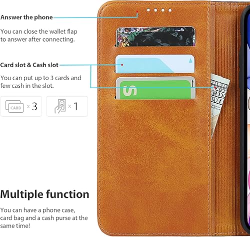 Miniatura 2 de Havaya Funda tipo cartera para iPhone 11 con tarjetero para mujeres y hombres, de piel sintética, ranuras para tarjetas de crédito, soporte a prueba