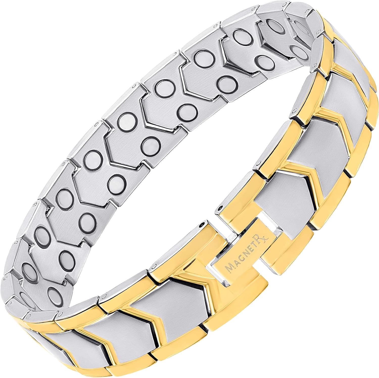 MagnetRX® Ultra Strength Magnetic Bracelet - Arthritis Pain Relief & Carpal Tunnel Relief Magnetic Therapy Bracelets for Men - Adjustable with Sizing Tool (Black) : Health & Household
