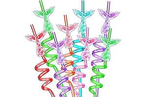 Glittering Mermaid Drinking Straws