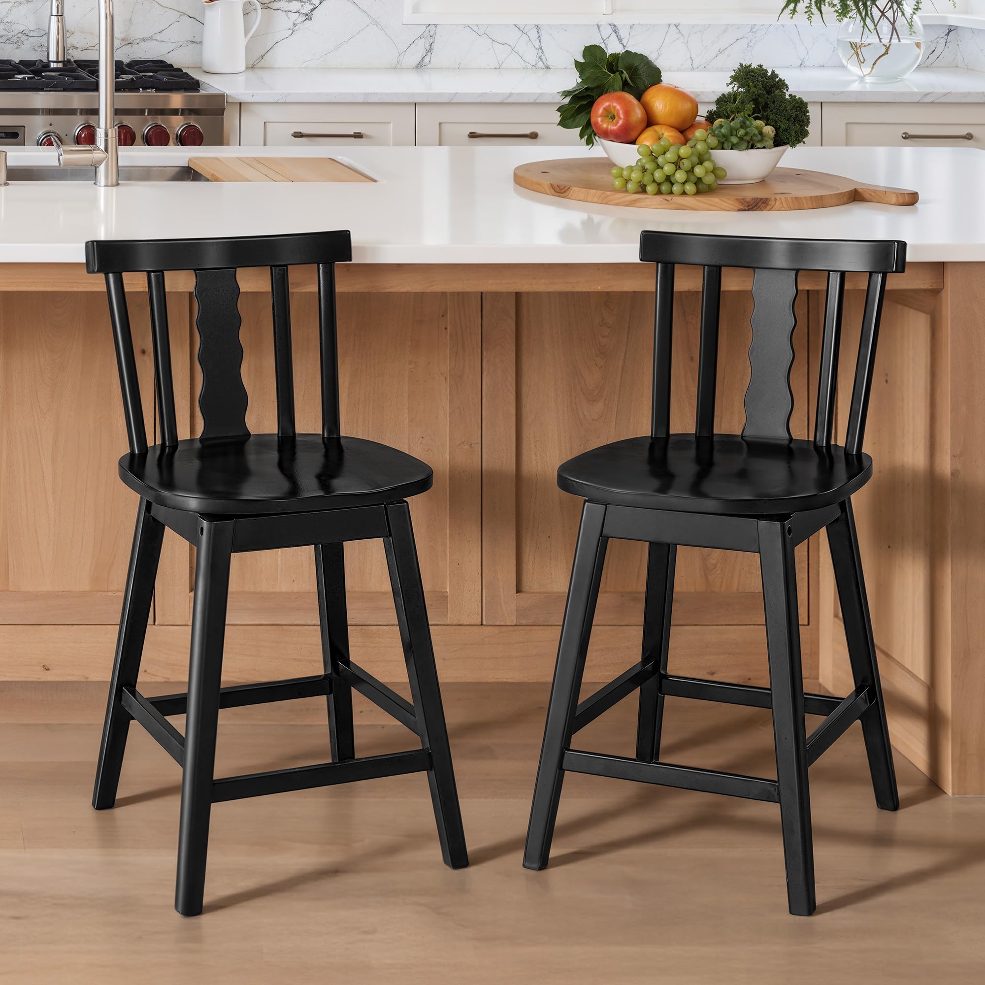 360° Swivel Counter Stools - Set of 2