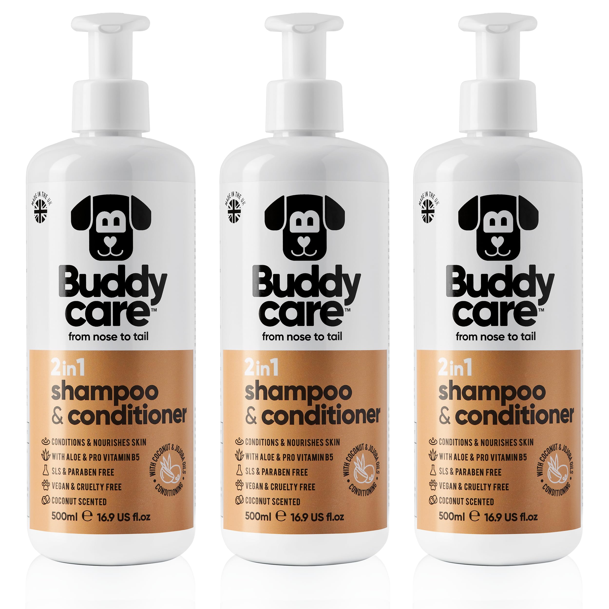 Buddycare Oatmeal Dog Shampoo for Smelly Dogs (16.90oz) - Hypoallergenic & Itch Relief Formula, Gentle on Sensitive Skin, Includes Dog Shampoo and Conditioner - Essential Dog Grooming Supplies — view 14