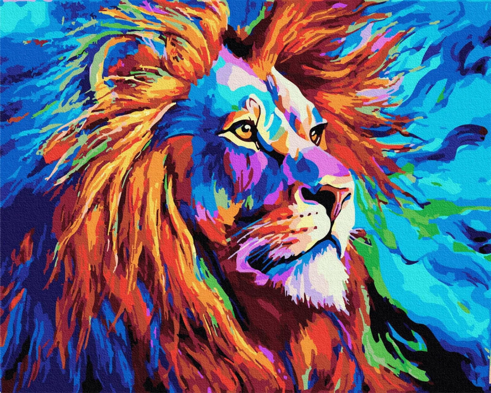 KOMI Lion Paint by Numbers Kit for Kids, Adults Paint by Number Kits on Canvas Kids' Painting by Numbers for Home Decor Number Painting Color Lion 40x50cm, Craft Kits for Adults โ image 1