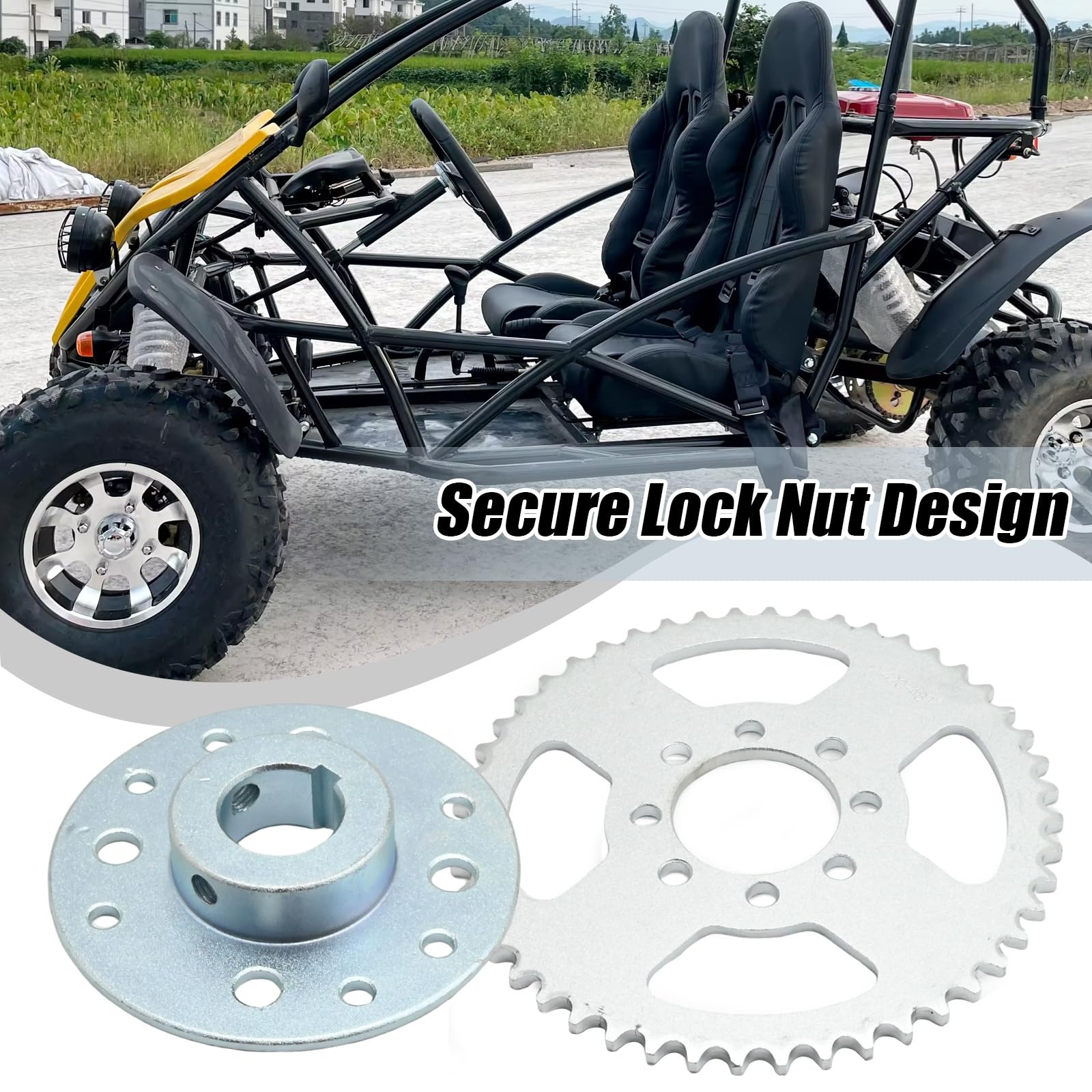 Piñón trasero resistente 40 41 420 48T con ranura de 1/4 pulgadas y buje de kart de 1 pulgada, repuesto para motor Predator 212cc 196cc 6.5hp piezas de accesorios para Go Kart Cart