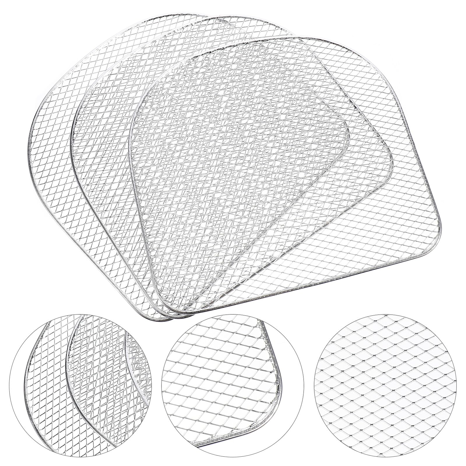 Hemobllo Accessori Forno Griglie in Acciaio Inossidabile per Disidratazione 3pezzi per Friggitrice ad Aria di Frutta e Carne in Bianco