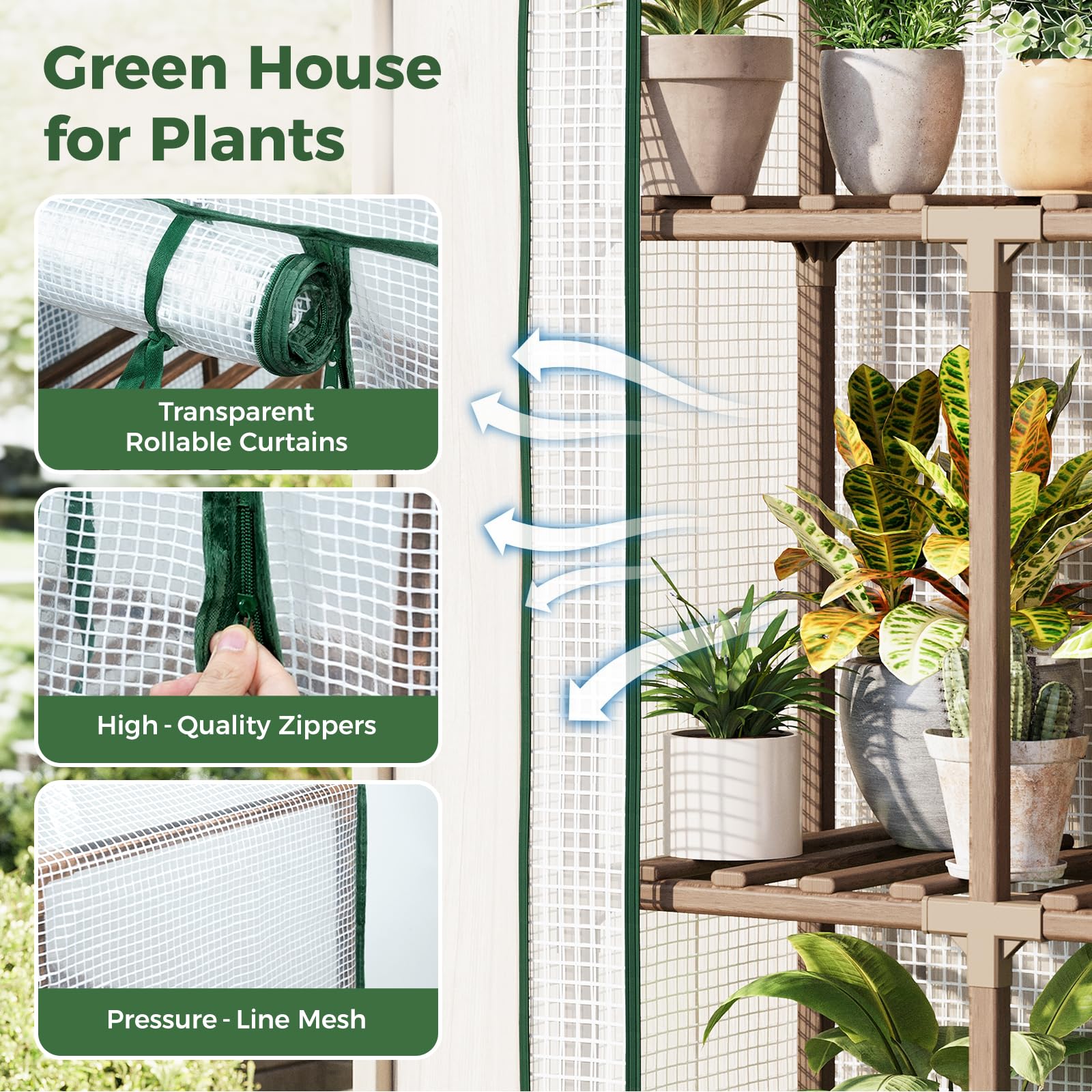 Amazon.com : Bamworld Greenhouse for Outdoors Small Plant Green