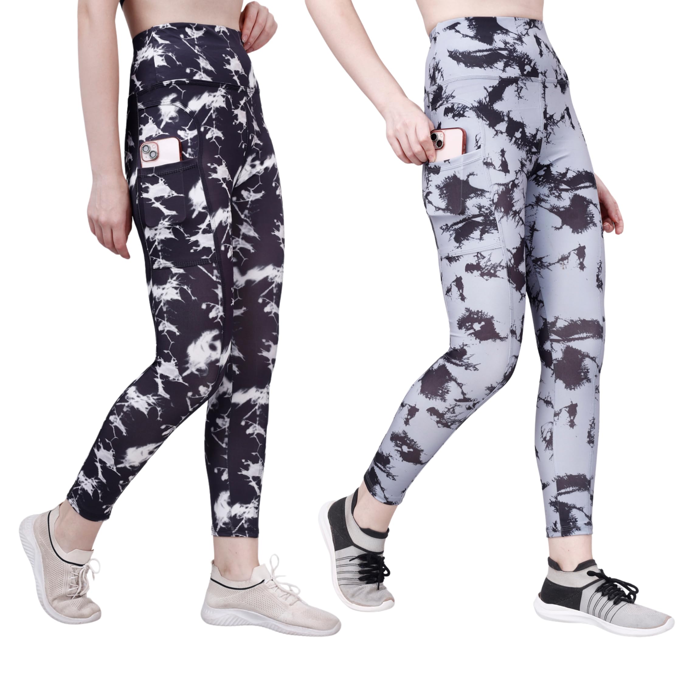 Workout Printed Tights Pants|Legging with Side Pocket | High Waist Activewear for Women and Girls|Gym Yoga Running Cycling Pants-image-10