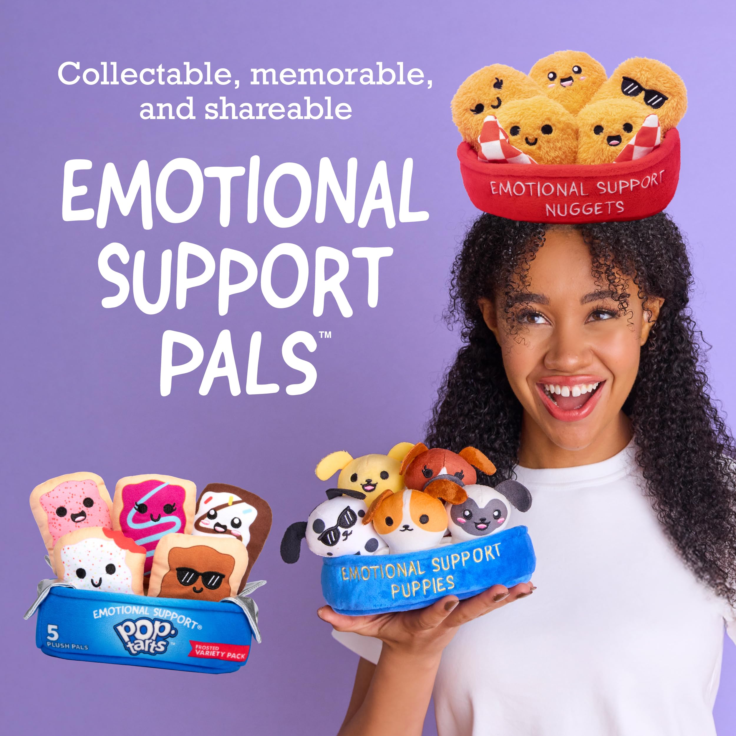 Pop-Tarts Emotionale Unterstützung von Relatable, Snack-inspirierten Freunden, voller bissgroßer Plüschtiere und süßer Sachen, unerwartete lustige Geschenke für geliebte Menschen, inklusive 5