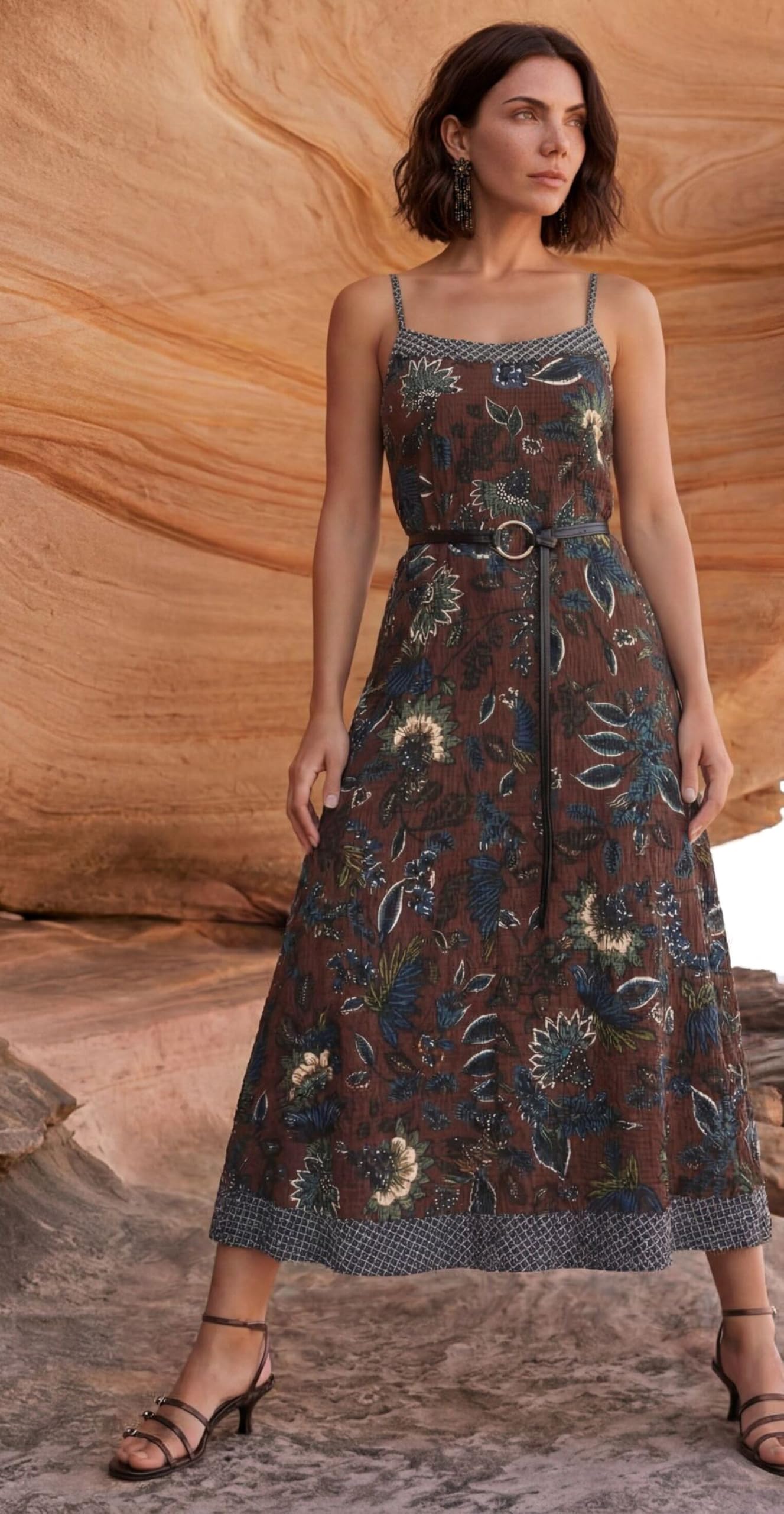 zero Damen Maxikleid ohne Arm