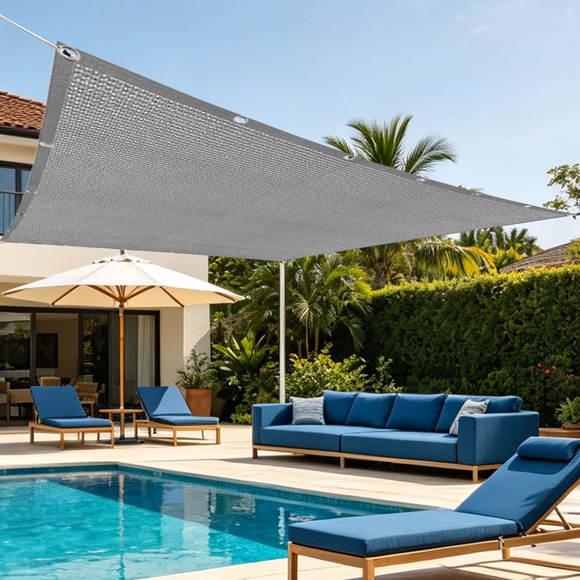 Filet d'ombrage plusieurs tailles gris clair - Toile rectangulaire 3.4x3.8 m