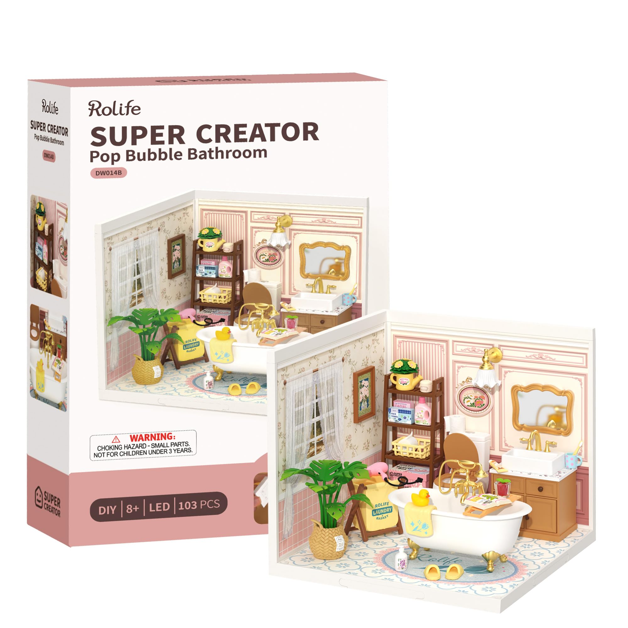 Rolife Super Creator Pop Bubble Miniaturowy model domu do zbudowania, kreatywna aktywność kojąca dla dorosłych i dziewcząt, oryginalny prezent urodzinowy