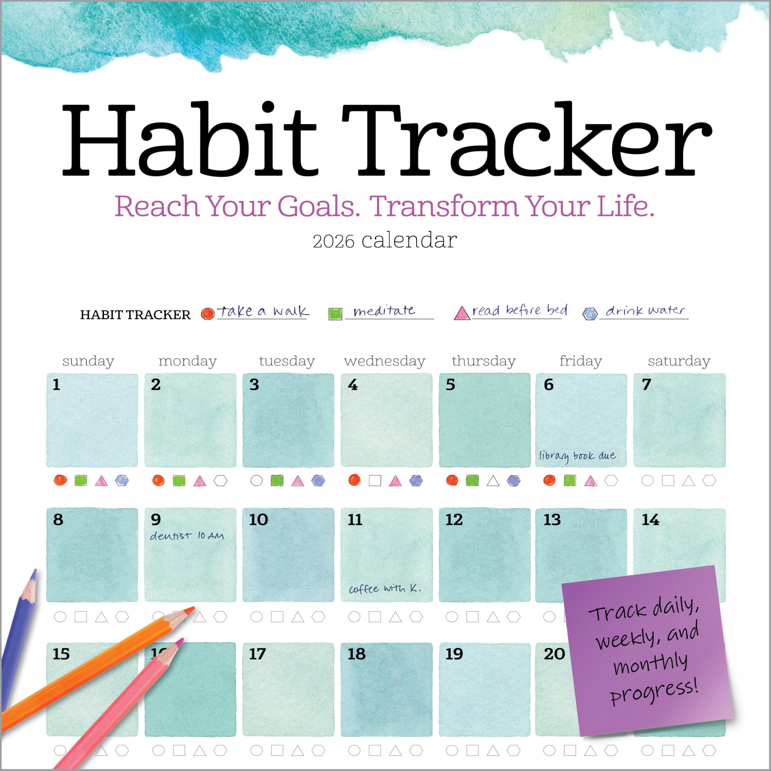 Habit Tracker Wall Calendar 2026