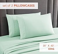 Vista 2 de American Home Collection Juego de 2 fundas de almohada de microfibra de doble cepillado, suaves y de fácil cuidado