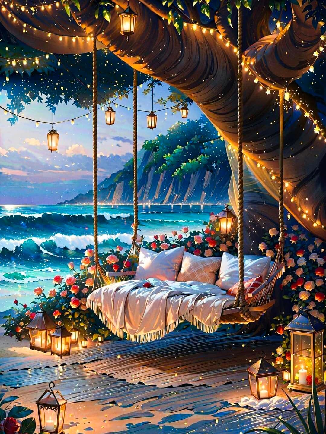 Diamond Painting Erwachsene Meer - 5D Diamant Painting Bilder Erwachsene Landschaft, Strand DIY diamant painting FüR Geschenk Haus Dekoration 30 x 40 cm