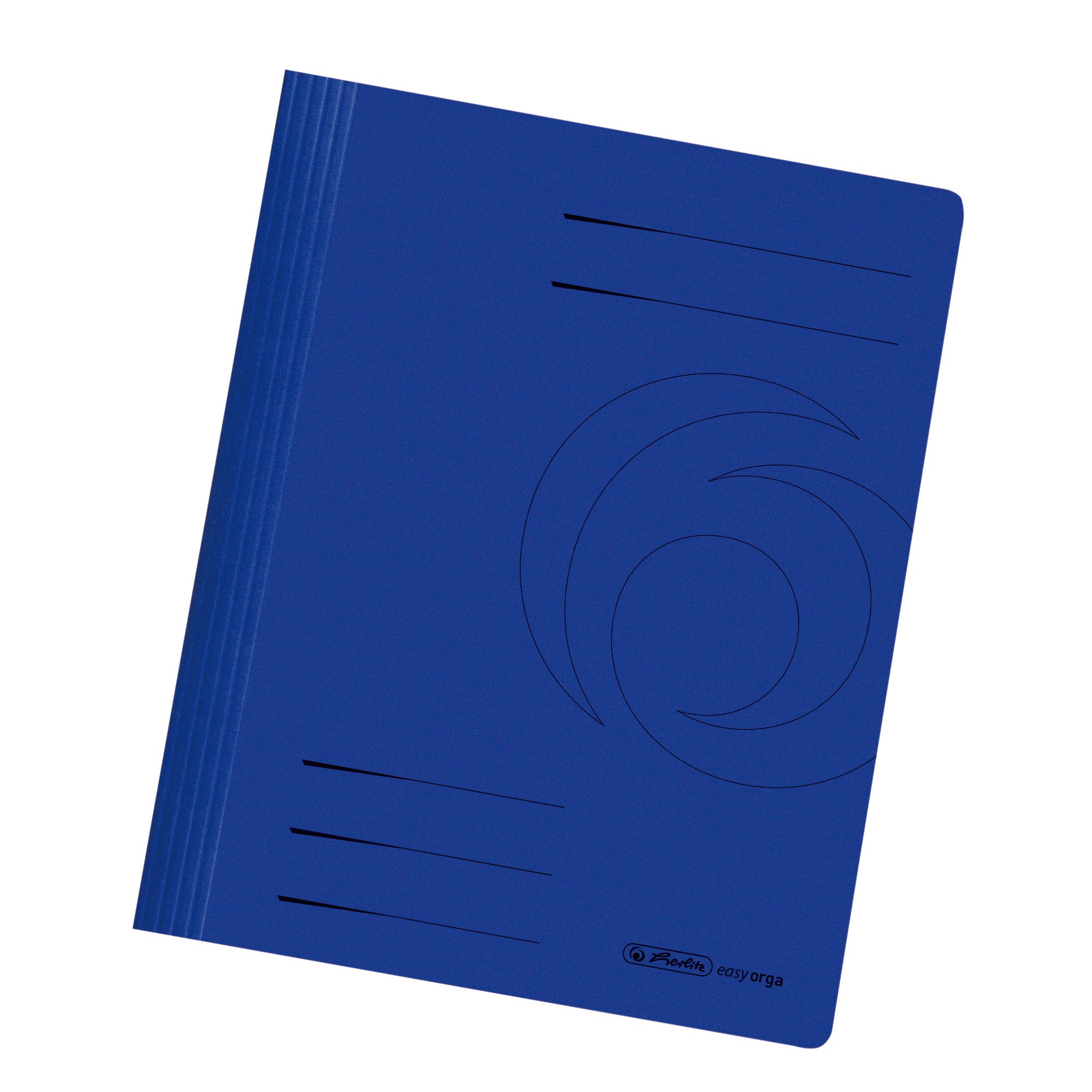 Herlitz A4 Manilla Folded Flat File - Dark Blue (Pack of 10)