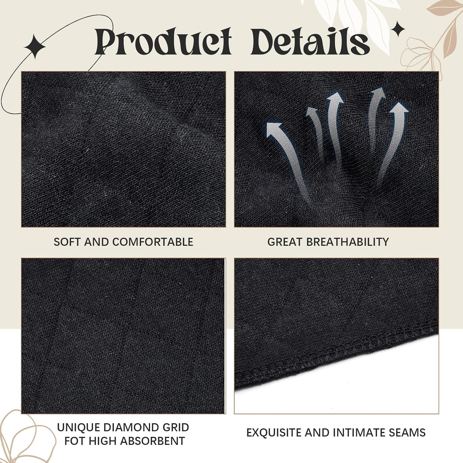 Toulite 6 Pack Cotton Bra Liners Sweat Pads image 4